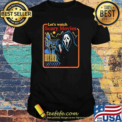 Lets Watch Scary Movies Ghost Face Scream Horror T-Shirt