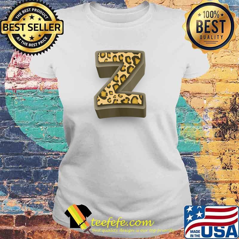 Letter Z Initial Name Leopard Cheetah Animal T-Shirt Laides tee Letter Z Initial Name Leopard Cheetah Animal T-Shirt Laides tee