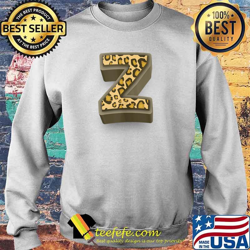 Letter Z Initial Name Leopard Cheetah Animal T-Shirt Sweater Letter Z Initial Name Leopard Cheetah Animal T-Shirt Sweater