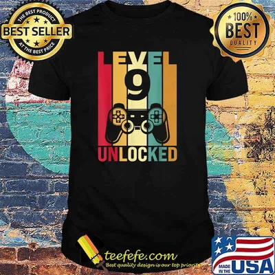 Level 9 unlocked video game vintage T-Shirt