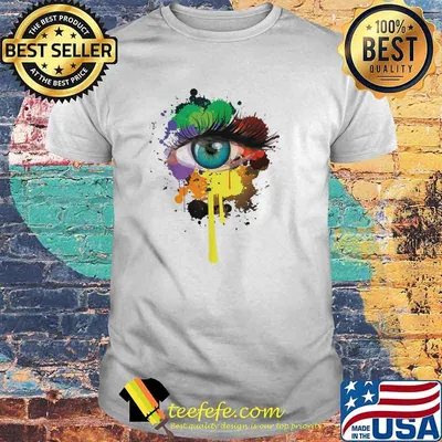 LGBT Rainbow Eye watercolors shirt