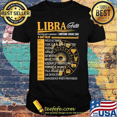 Libra Facts Awesome Zodiac Sign Shirt