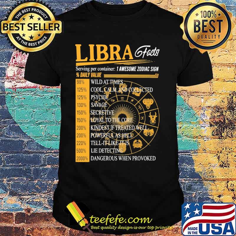 Libra Facts Awesome Zodiac Sign Shirt