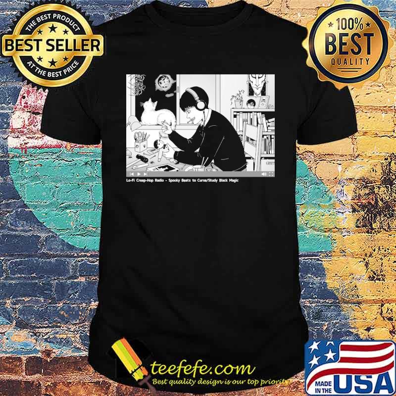 Lo-Fi CreepHop Radio Spooky Beats To Curse Study Black Magic souichi tsujii junji ito Shirt
