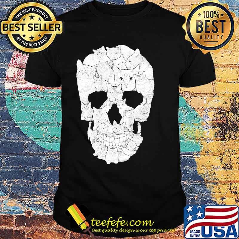 Love Cats SKull halloween shirt