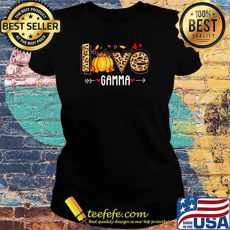 Love Gamma Leopard Print Pumpkin Halloween Grandma T-Shirt Ladies tee Love Gamma Leopard Print Pumpkin Halloween Grandma T-Shirt Ladies tee