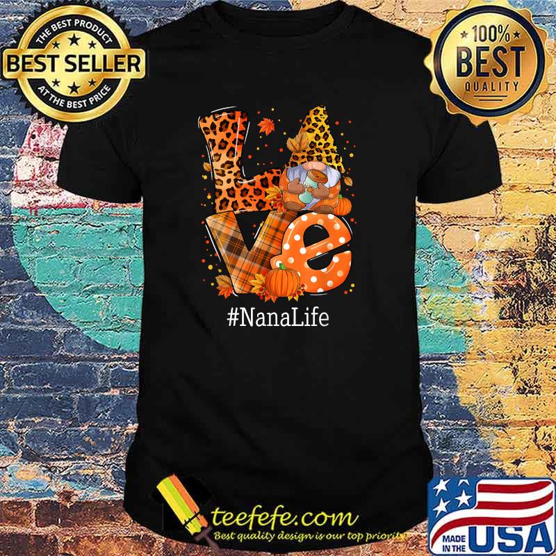 LOVE Nana Life Leopard Pumpkin T-Shirt