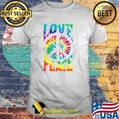 Love Peace Tie Dye Hippie Watercolor T-Shirt