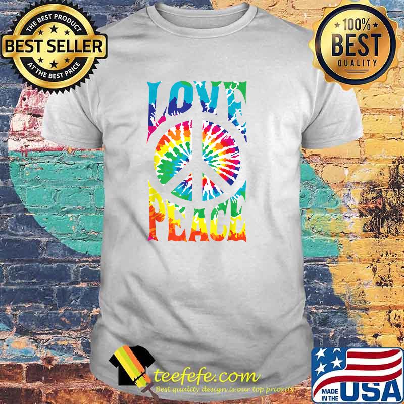 Love Peace Tie Dye Hippie Watercolor T-Shirt