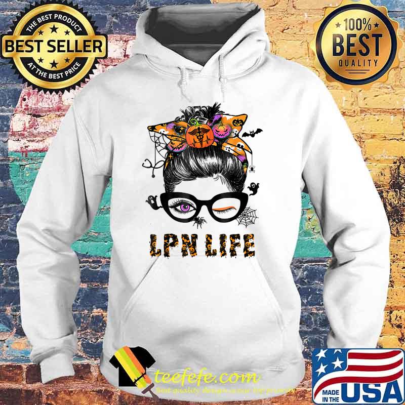 LPN Life Halloween The Girl With Glasses Winking T-Shirt Hoodie LPN Life Halloween The Girl With Glasses Winking T-Shirt Hoodie