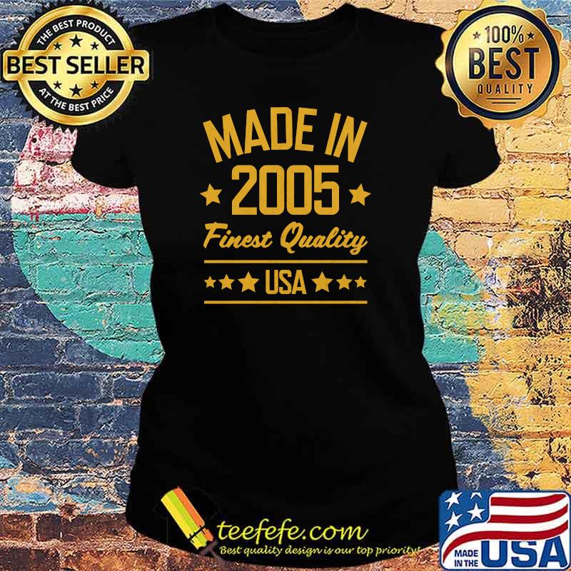 Made in 2005 Finest Quality USA Yellow Gold T-Shirt Ladies tee Made in 2005 Finest Quality USA Yellow Gold T-Shirt Ladies tee