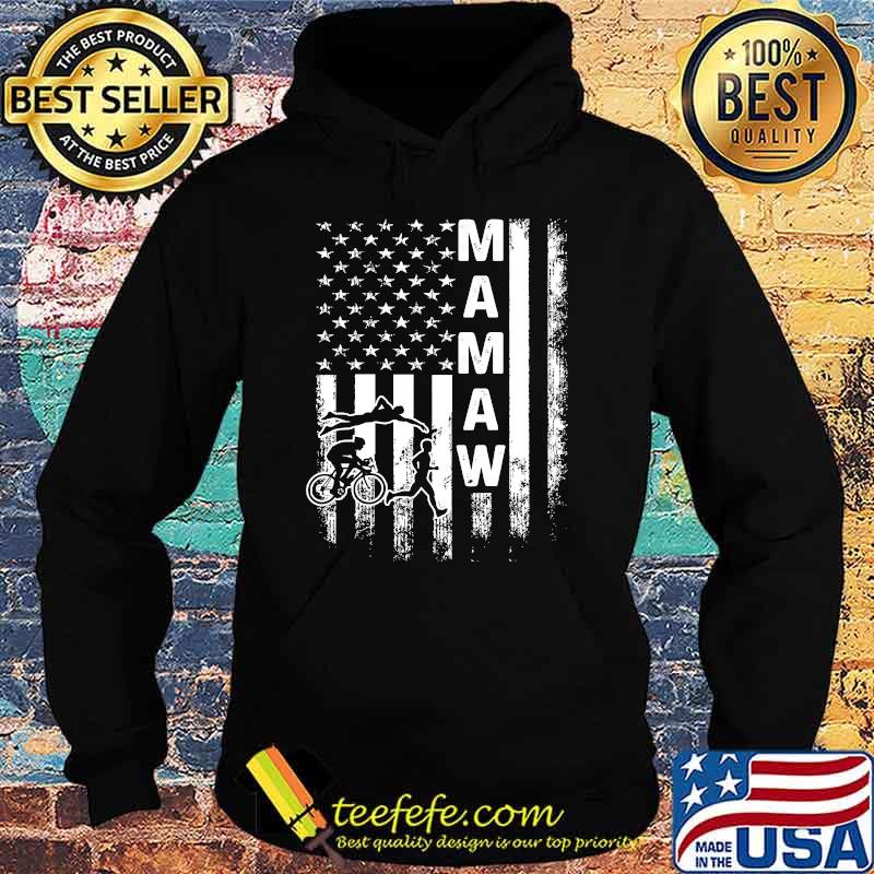 Mamaw American Flag Triathlon Running Swimming Bicycling T-Shirt Hoodie Mamaw American Flag Triathlon Running Swimming Bicycling T-Shirt Hoodie