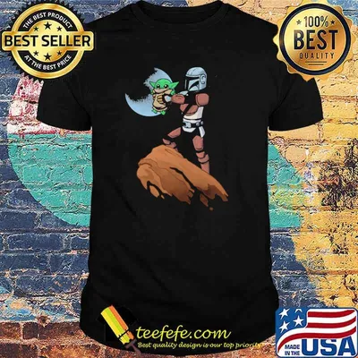 Mandalion hug yoda moon star wars shirt