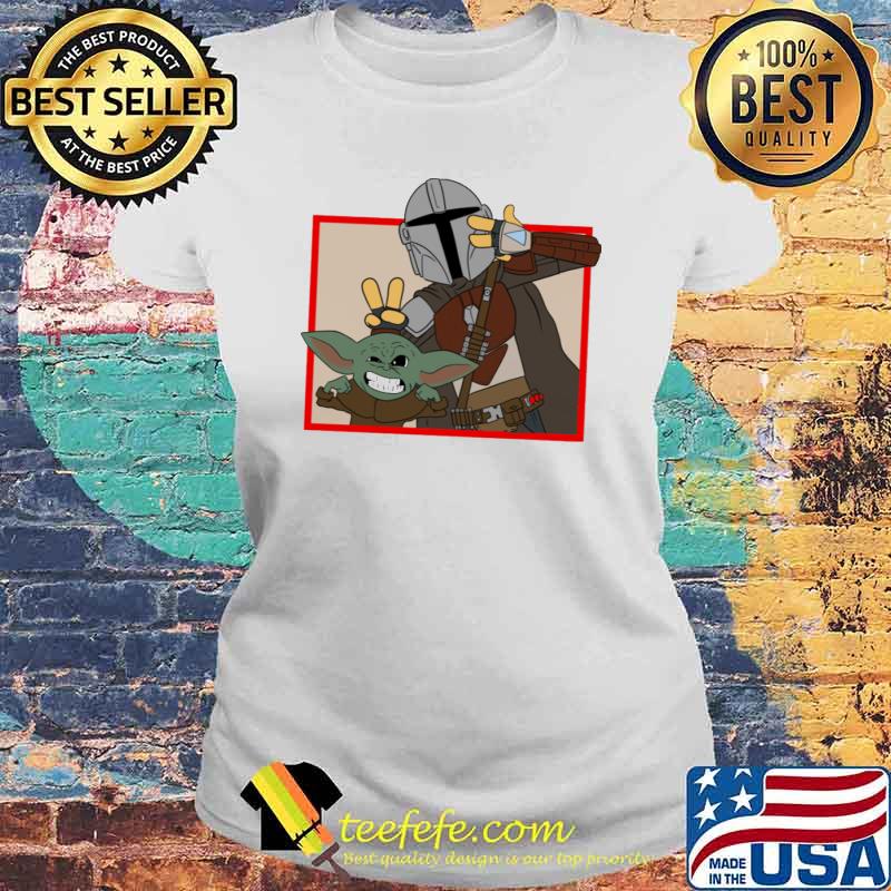 Mandalorian And Baby Take Photo Shirt Laides tee Mandalorian And Baby Take Photo Shirt Laides tee