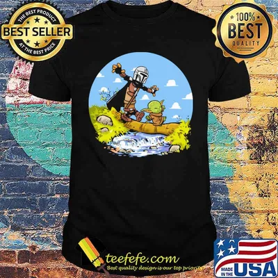 Mandalorian Yoda Calvin Shirt