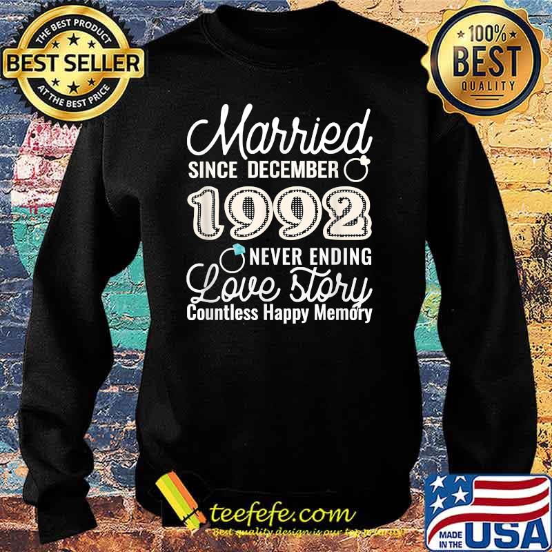 Married Since December 1992, 29th Wedding Anniversary T-Shirt Sweater Married Since December 1992, 29th Wedding Anniversary T-Shirt Sweater