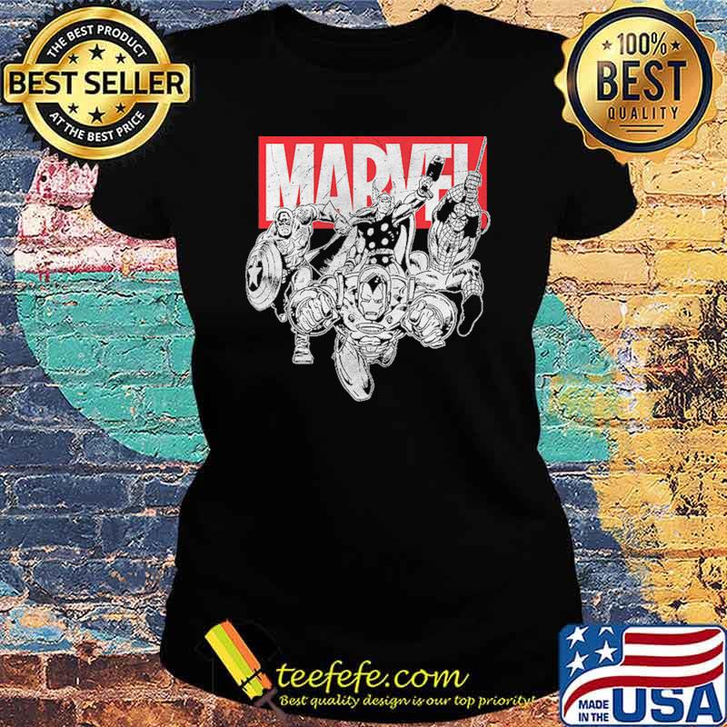 Marvel Comics Collage Shirt Ladies tee Marvel Comics Collage Shirt Ladies tee