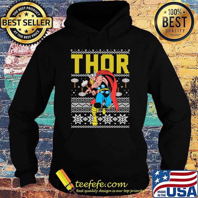 Marvel Comics Faux Ugly Thor Christmas Shirt Hoodie Marvel Comics Faux Ugly Thor Christmas Shirt Hoodie