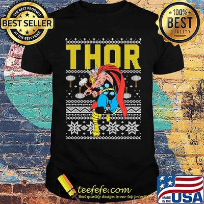Marvel Comics Faux Ugly Thor Christmas Shirt