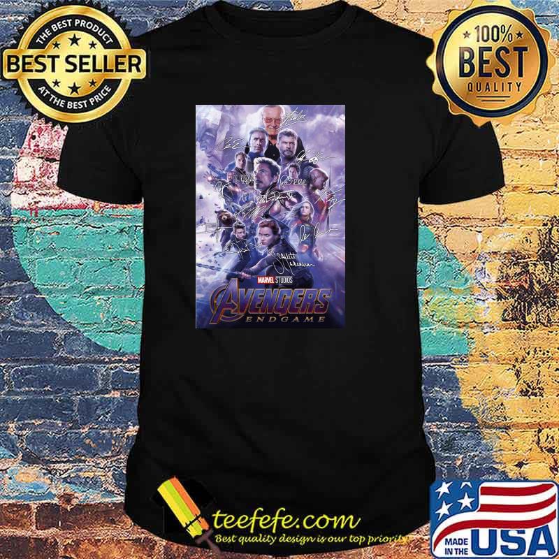 Marvel studios Avengers endgame signatures shirt