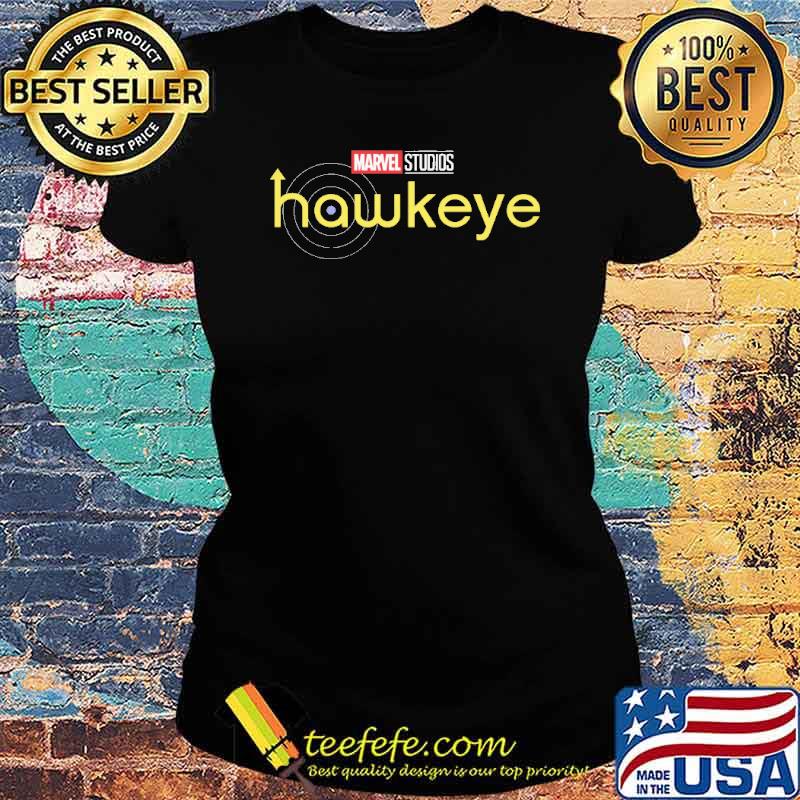 Marvel Studios Hawkeye Yellow Logo Shirt Ladies tee Marvel Studios Hawkeye Yellow Logo Shirt Ladies tee