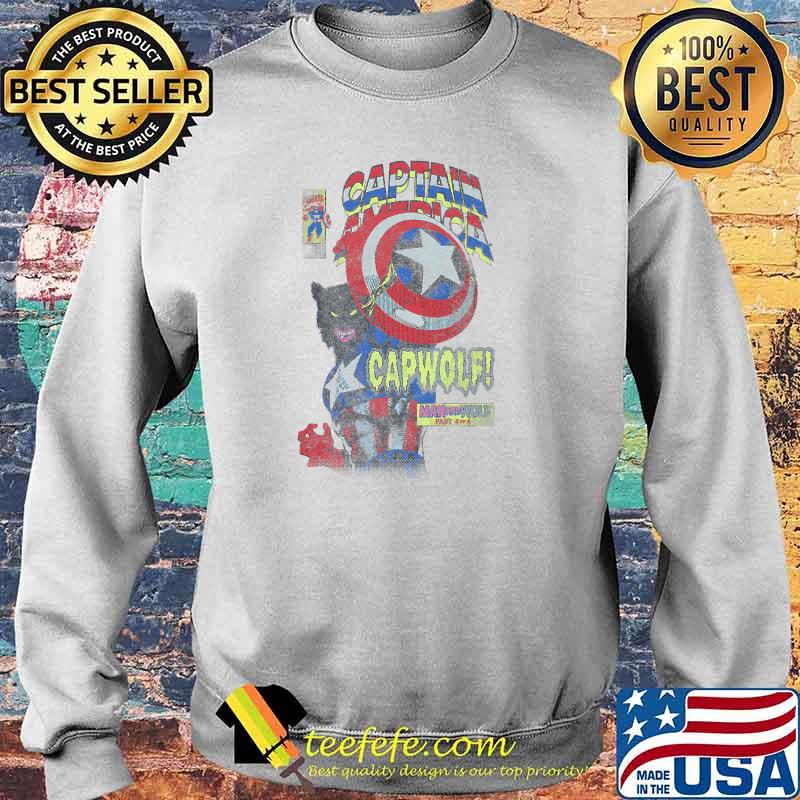 Marvel Year Of The Shield Captain America Capwolf Premium T-Shirt Sweater Marvel Year Of The Shield Captain America Capwolf Premium T-Shirt Sweater