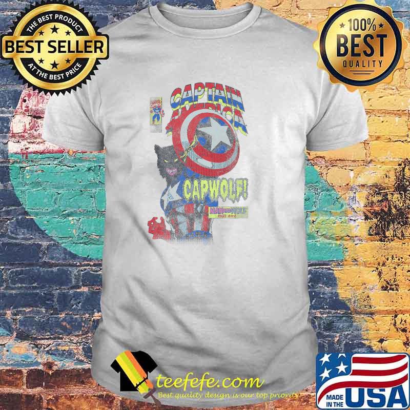 Marvel Year Of The Shield Captain America Capwolf Premium T-Shirt Marvel Year Of The Shield Captain America Capwolf Premium T-Shirt