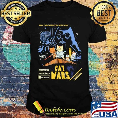 May the catmint be with you cat warts george tuna music by john scratch purrs sounds better shirt