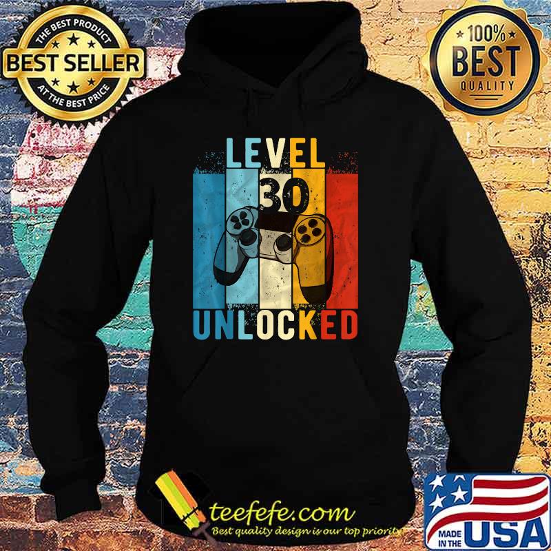 Mens Level 30 Unlocked Video Gamer 30 Year Old 30th Birthday T-Shirt Hoodie Mens Level 30 Unlocked Video Gamer 30 Year Old 30th Birthday T-Shirt Hoodie