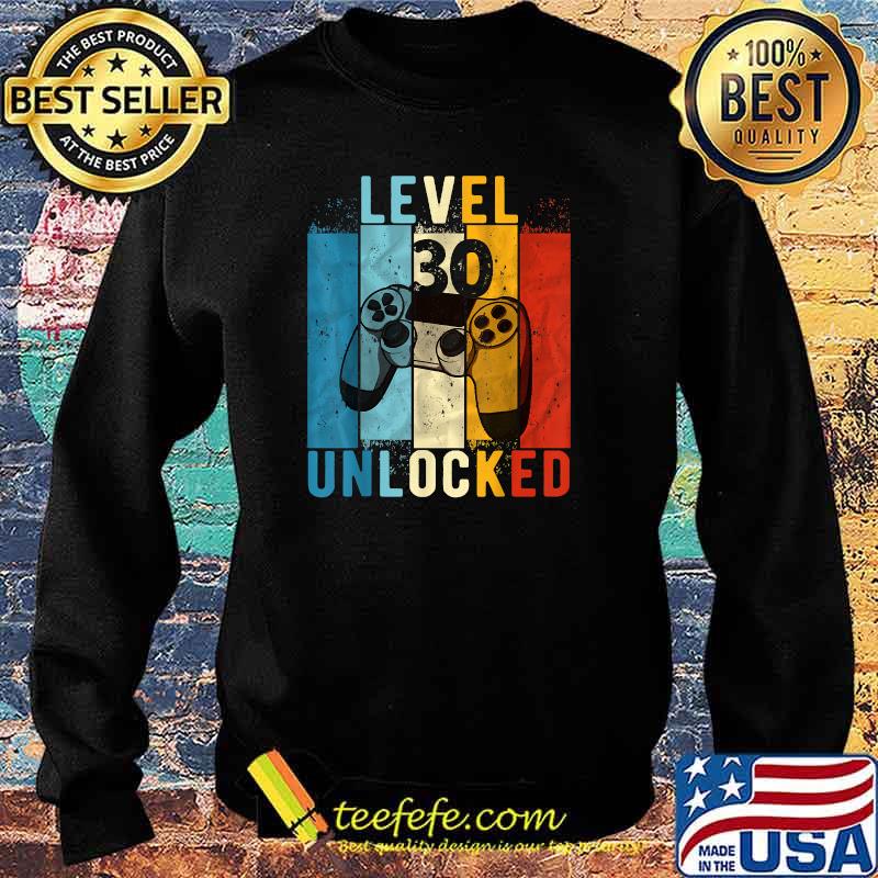 Mens Level 30 Unlocked Video Gamer 30 Year Old 30th Birthday T-Shirt Sweater Mens Level 30 Unlocked Video Gamer 30 Year Old 30th Birthday T-Shirt Sweater