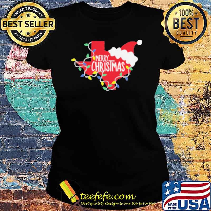 Merry christmas arkansas texas santa hat s Ladies tee Merry christmas arkansas texas santa hat s Ladies tee