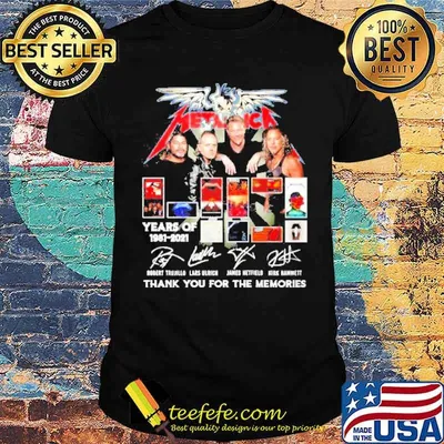 Metallica 40 years of 1981 2021 thank you for the memories signatures shirt