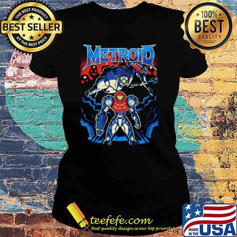 Metroid Dread Blue Shirt Ladies tee Metroid Dread Blue Shirt Ladies tee