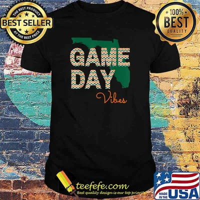 Miami Football Game Day Vibes Fall Tailgate Hurricane T-Shirt