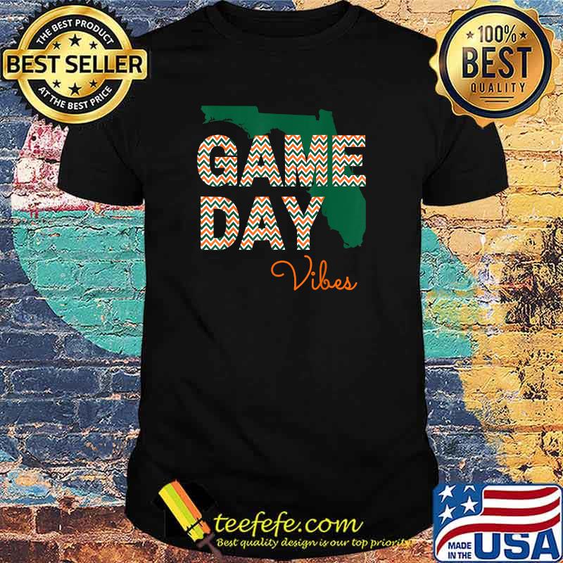 Miami Football Game Day Vibes Fall Tailgate Hurricane T-Shirt