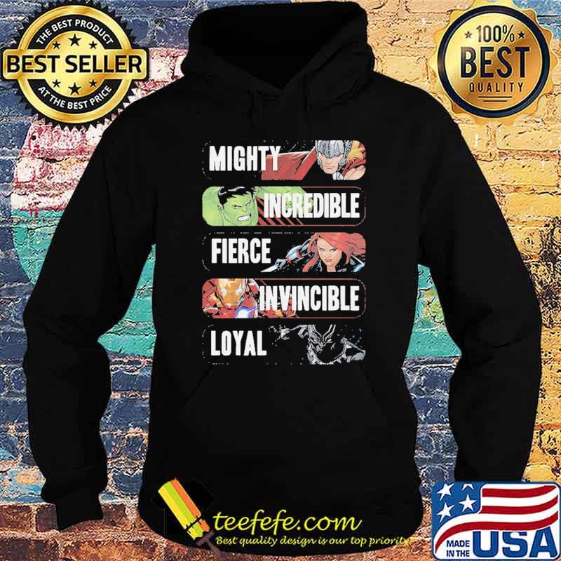 Mighty Thor Incredible Hulk Fierce Invincible Iron Man Shirt Hoodie Mighty Thor Incredible Hulk Fierce Invincible Iron Man Shirt Hoodie