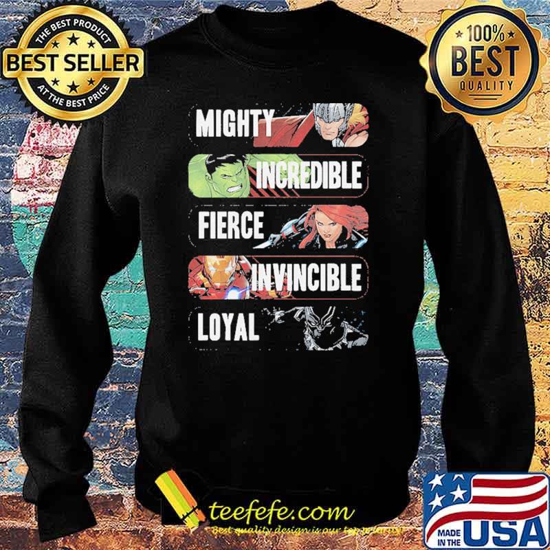 Mighty Thor Incredible Hulk Fierce Invincible Iron Man Shirt Sweater Mighty Thor Incredible Hulk Fierce Invincible Iron Man Shirt Sweater