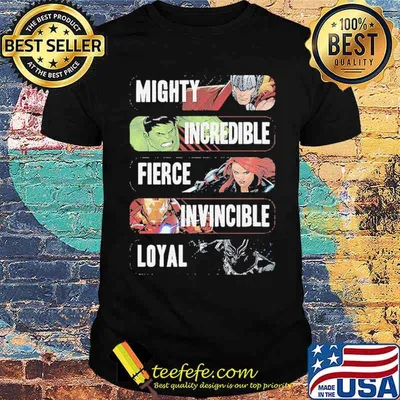 Mighty Thor Incredible Hulk Fierce Invincible Iron Man Shirt