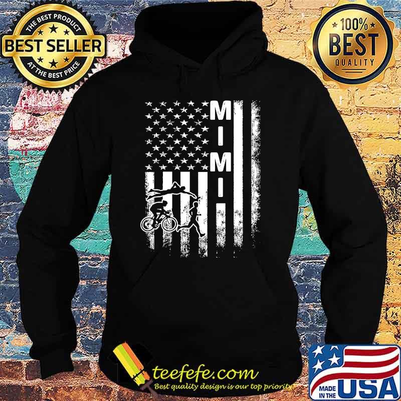 Mimi American Flag Triathlon Running Swimming Bicycling T-Shirt Hoodie Mimi American Flag Triathlon Running Swimming Bicycling T-Shirt Hoodie