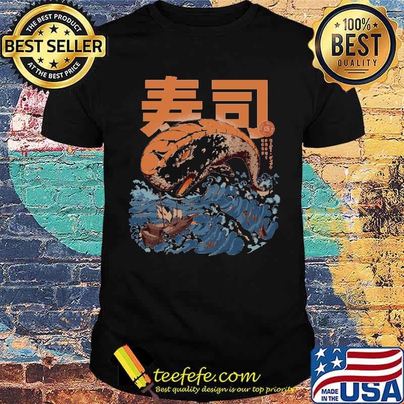 Moby sushi Moby Dick HermanMelville Sushi Japan great wave shirt