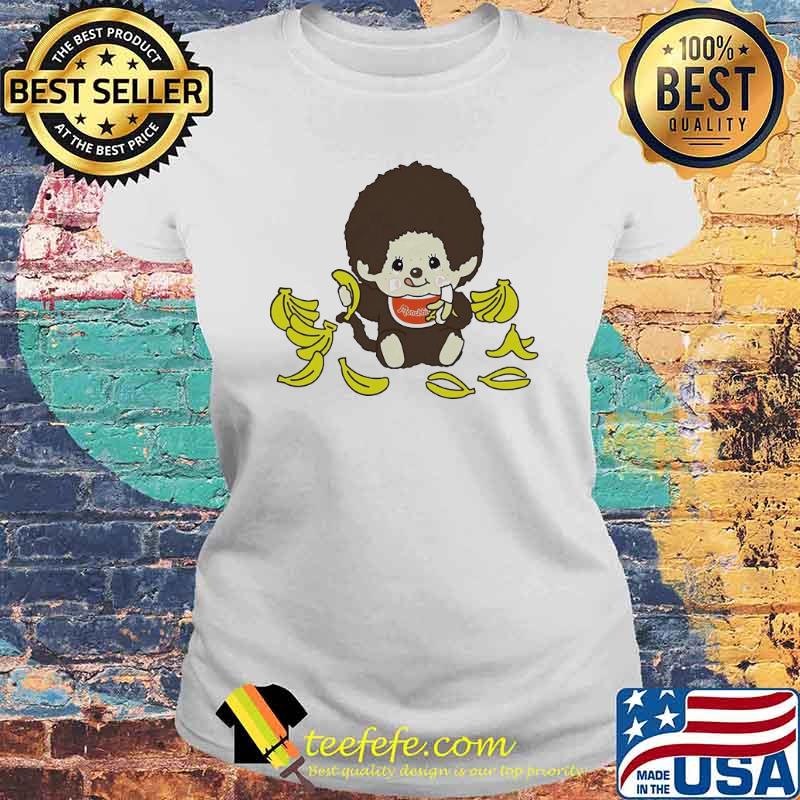 Monchhichi with Bananas s Laides tee Monchhichi with Bananas s Laides tee