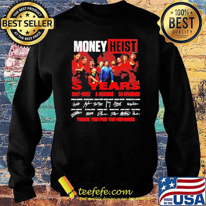 Money Heist 5 years thank you for the memories s Sweater Money Heist 5 years thank you for the memories s Sweater