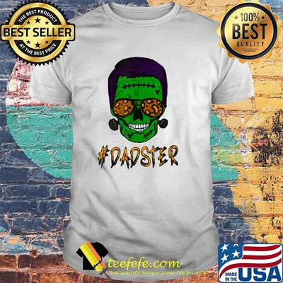 Monster Skull Dadster Dad Life Halloween Matching Family T-Shirt