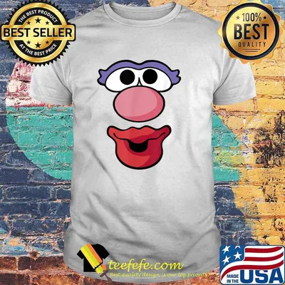 Mr. Potato Head Halloween Mrs. Potato Head Big Face T-Shirt