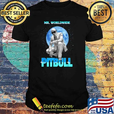 Mr World wide Pitbull Moon T-Shirt