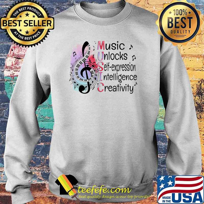 Music unlocks self expression intelligence creativity s Sweater Music unlocks self expression intelligence creativity s Sweater