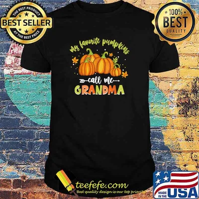 My Favorite Pumpkin Call me Grandma Vintage Pumpkin Spice T-Shirt