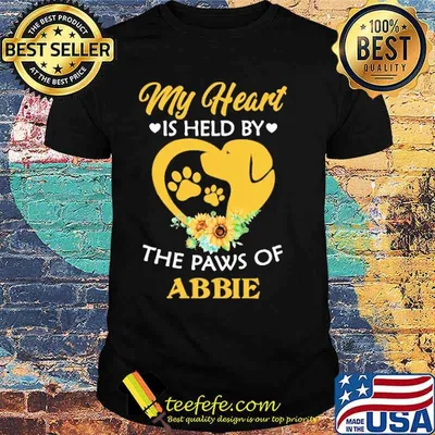 My Heart Is Held By The Paw Of Abbie Sunflower Shirt
