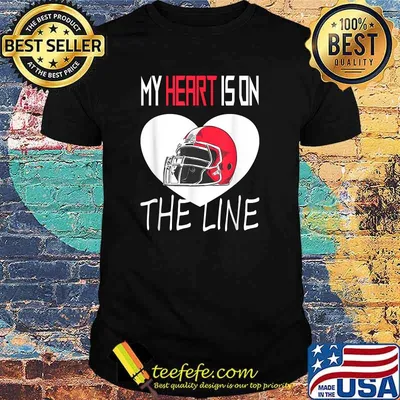 My Heart is on the Line American Football T-Shirt