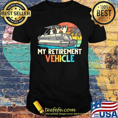 My retirement vehicle boating vintage sunset shirt